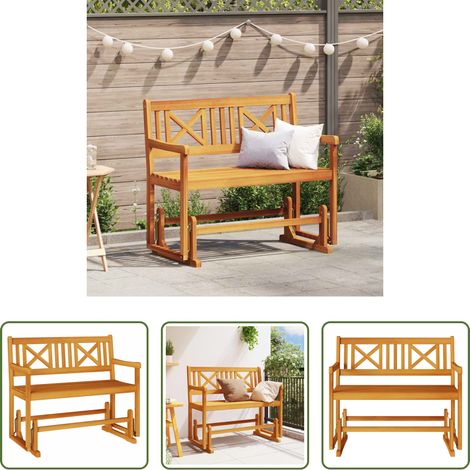 Terrassenbank - Gleiter Bank Braun 110 x 59 x 97 cm Massivholz Akazie (1/5)