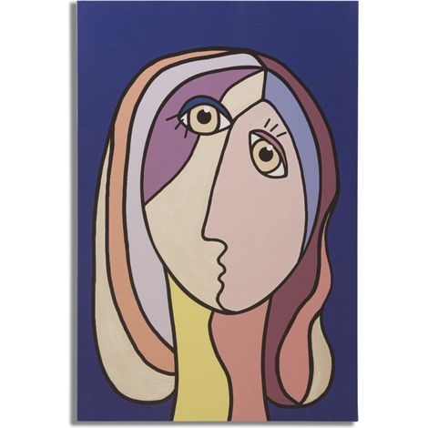 Toile Imprimée Déco "Double Visage Large" 80x120cm Multicolore (1/5)