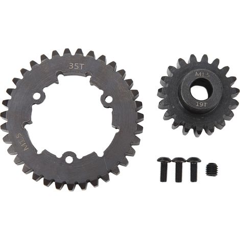 Jeu d'engrenages moteur 35T en acier pour TRAXXAS X Maxx 6S 8S 1/5, pignon 19T (1/5)