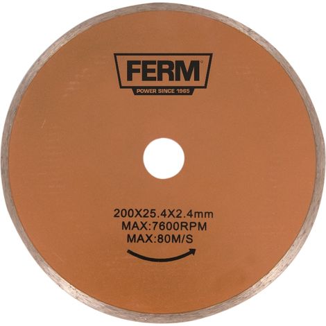 Ferm – Lame diamantée 200mm TCA1006 – Disque diamant pour coupe-carreaux – Alésage 25,4mm – Coupe nette pour carrelage et béton (1/5)