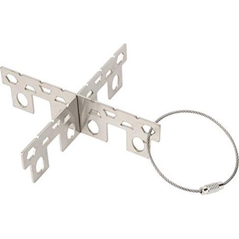 Estufa portátil de alcohol para picnic al aire libre con marco de soporte de acero inoxidable con soporte en cruz, fácil de transportar (1/5)