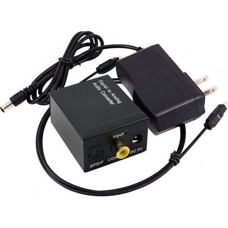 Enowelir Convertisseur Audio Numérique Analogique Coaxial Toslink Optique vers RCA L/R pour Amplificateur (1/4)