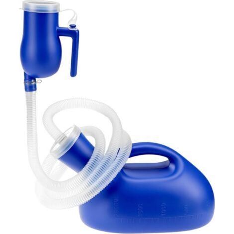 Bouteilles d'urinoir pour hommes, urinoir homme portables, avec tube de 1.6 M, 2000 ml, pour voyage, hôpital (1/5)