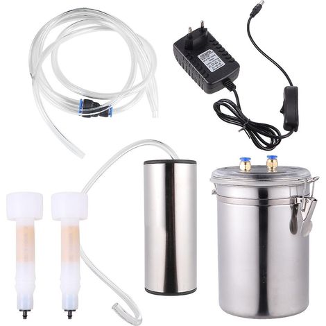 Machine à traire électrique, en acier inoxydable, pour chèvres. (1/4)