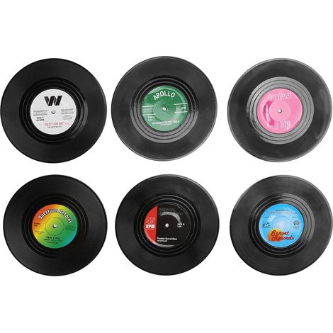 Ensemble de 6 sous-verres antidérapants innovants, dessous de verre, sets de table, accessoires pour boissons et tables (1/5)