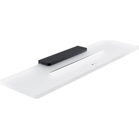 Nimco Maya étagère de salle de bain avec trous, noir mat, 40 cm MAC X440-90 (1/3)