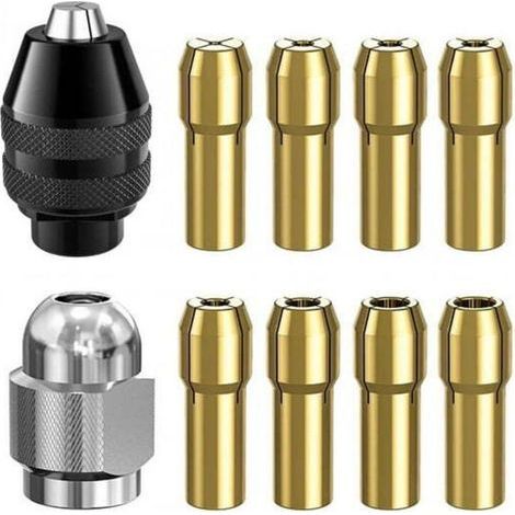 Satz mit 12 Spannzangen für Dremel-Bohrfutter. 1/32" bis 1/8" Ersatz für Schnellspannbohrfutter 4486 (1/2)
