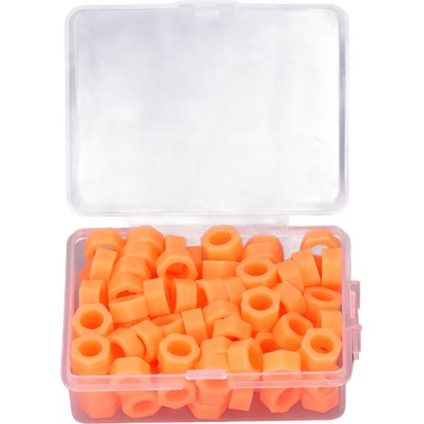 100 anneaux de marquage dentaire en silicone haute température lavable, bagues de codage pour clinique, lot de 100 pièces résistantes (1/5)