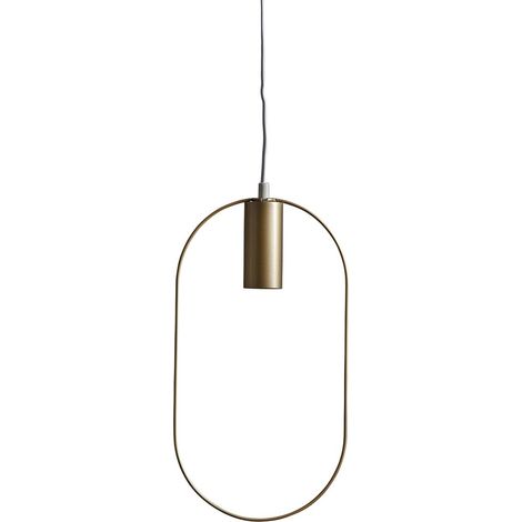 Hängeleuchte ,Shape' mit E27 Fassung für dekorative Leuchtmittel, Netzkabel, gold, H 38cm (1/5)
