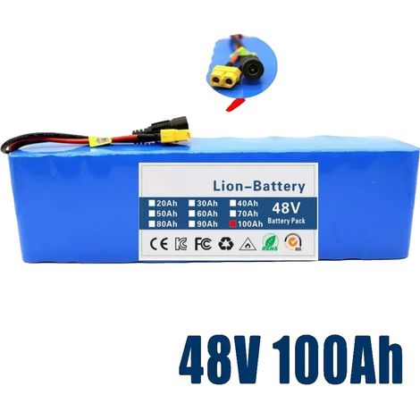 Batterie Lithium-Ion, Capacité 100Ah, Compatibilité 48V, 13S3P-XT60-DC (1/2)