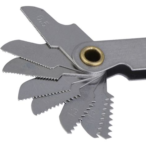 Calibre de pas de vis acier inoxydable métrique 60° 20 lames pour mesure de vis 1 pièce (1/5)