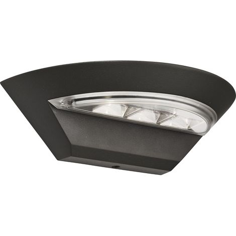 6W Led da esterno a parete a semicerchio, grigio scuro 4000K 450 lumen GRIGIO SCURO chiaro (1/5)
