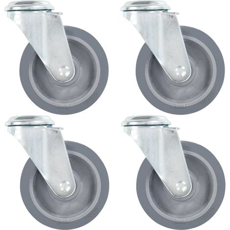 Ruote Girevoli con Foro per Bullone 8 pz 100 mm vidaXL (1/5)