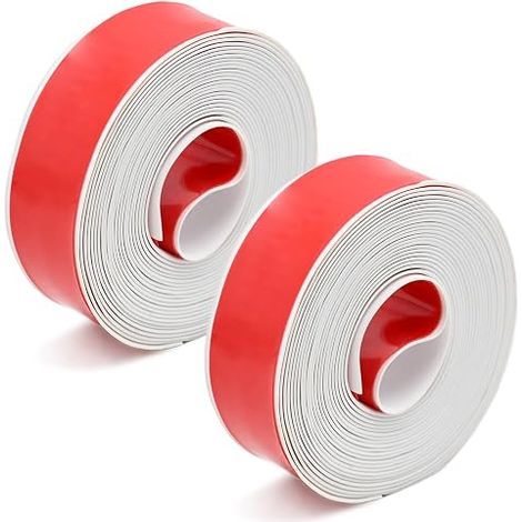 PVC Bathroom Seal White Rolls Soft Self-Adhesive Skirting Board (1/5)