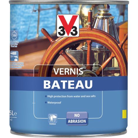 V33 Bateau Vernis Incolore 0.75 L Résistant Eau UV (1/2)