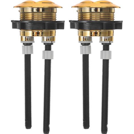 Bouton-poussoir Rond de Réservoir Wc Doré, Lot de 2 Pièces (1/5)