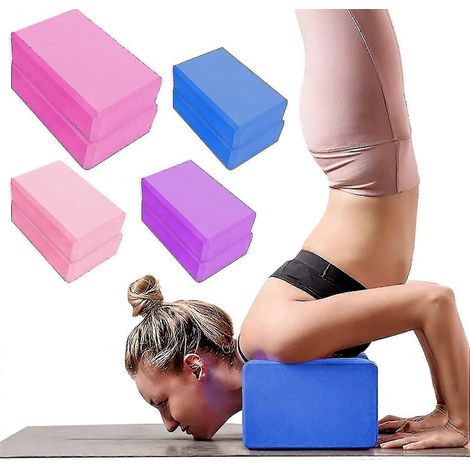 2er-Pack Yogablöcke aus hochdichtem EVA-Schaumstoff mit weicher, rutschfester Oberfläche. Fördert Stabilität und Balance bei Übungen, Yoga, Pilates, Meditation und mehr. (1/4)
