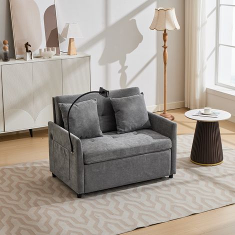 Canapé en tissu au design minimaliste et moderne, canapé-lit multifonctionnel et transformable – confortable pour le salon, le bureau et le studio, petit meuble convertible en lit de sieste pliable un (1/4)