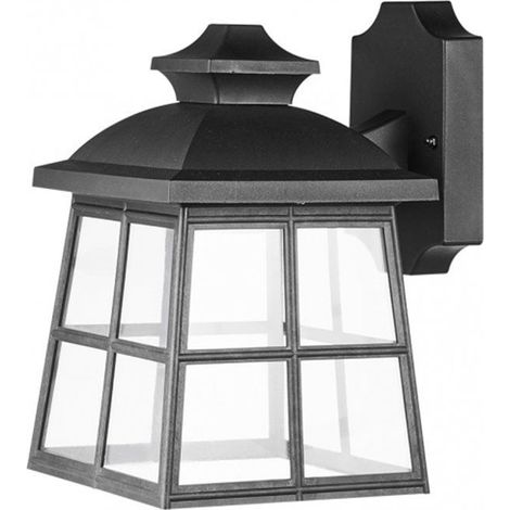 Aplique Exterior Tamarindo 1xe27 Negro Ip44 Policarbonato 27,5x17x22,3 Cm (1/2)