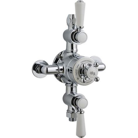 Hudson Reed Topaz Exposed Triple Handle Shower Valve - Chrome (1/3)