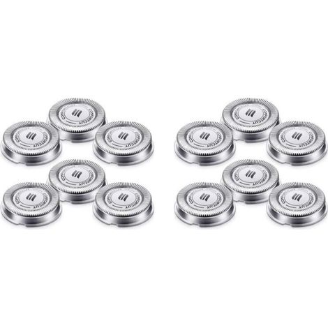 Paquete de 12 cabezales de repuesto para afeitadoras, compatibles con las afeitadoras eléctricas de las series 1000, 2000 y 3000, modelo SH30.