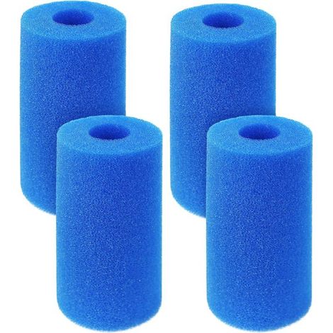 4Pcs S-Union Type A Filter Sponges, Reusable Washable Foam Pool Filter Cartridges, Cartridge Foam Filters for Intex Type A Swimming Pools, Aquariums, Spas (1/5)