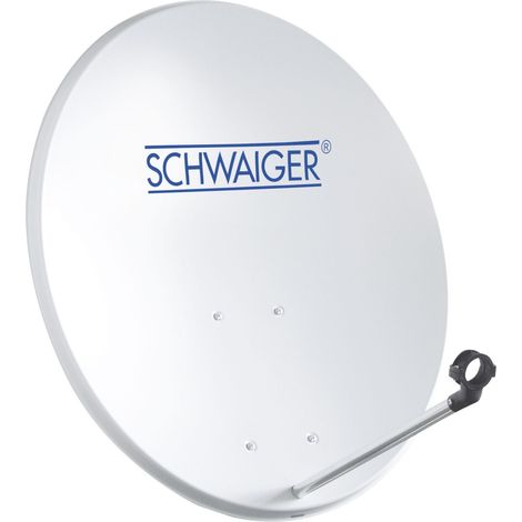 Schwaiger Satellitenspiegel Stahl Offset Antenne Ø 55cm hellgrau Satellitenschüsseln