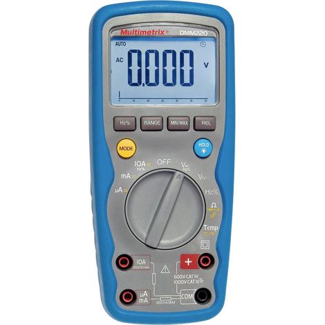 Multimetrix – Multimètre numérique portable 10A c.a. – CAT III, CAT IV – Affichage LCD – Capacité 1mF – Pour professionnels (1/3)