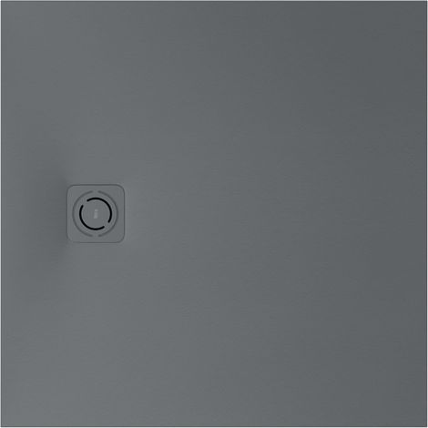 Receveur de douche extra plat en Stonex® "Terran-N"+Grille "Twist"-800x800mm - Gris ardoise (1/2)