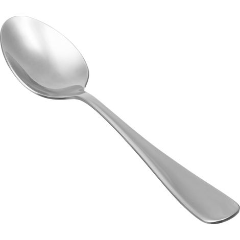 Cuillères à bord arrondi en acier inoxydable, lot de 12, pour la cuisine et la vaisselle. (1/5)