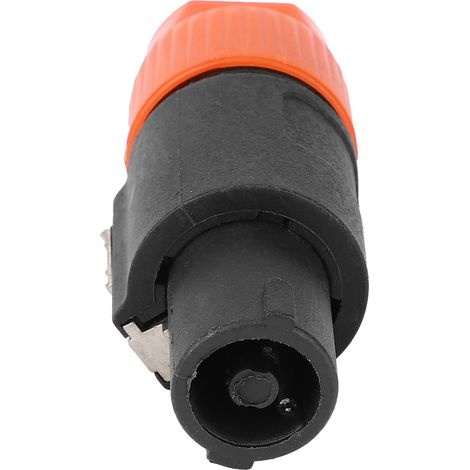 10 connecteurs audio NL4FC C pour haut-parleurs, étanches, fiche Speakon 4 broches, connexion par câble (orange) (1/5)
