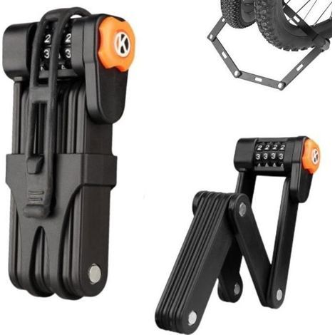Fahrradschloss, 85 cm langes, tragbares Faltschloss mit 4-stelligem Zahlencode für Fahrrad, Motorrad und Tür (1/4)
