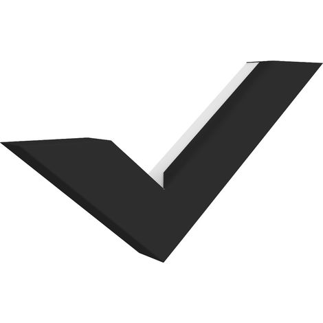 LUMICOM  VI99 Applique, LED INTEGRATO, 10W, 4000K, vetro serigrafato, nero opaco, 46x24cm