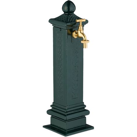 Fuente de columna de metal antigua, 47 cm