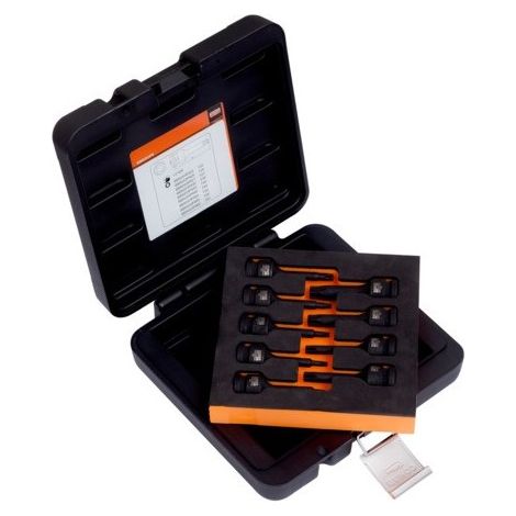 BAHCO - Coffret de 9 douilles à chocs 1/2" avec embouts Torx®, pour frein. 9 pièces