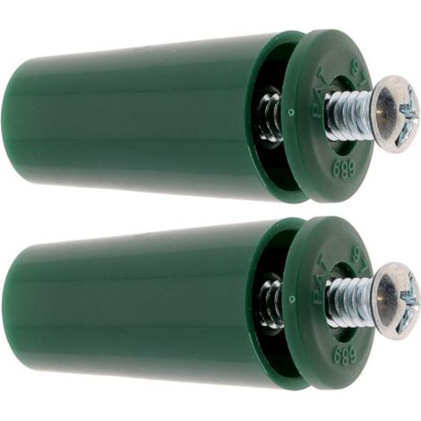 2x Butée d'arrêt de lame finale de volet roulant cône Ø22mm longueur 40mm en PVC avec rondelle et vis Store Fenêtre Enroulement Déroulement Coffre Universel, vert (1/4)
