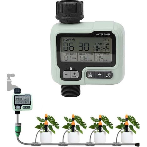 HCT-322 programmierbarer manueller/automatischer Bewässerungstimer, Batterie nicht im Lieferumfang enthalten (1/5)