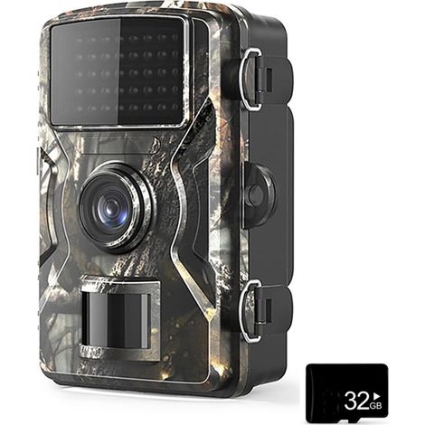 Caméra Faune Sauvage Caméra de Jeu Sentier Chasse à la Faune sécurité activée par Le Mouvement repérage Fiable Précise(with 32GB TF Card) (1/5)