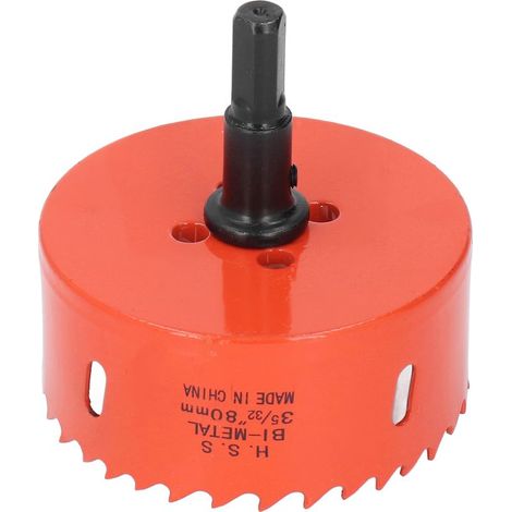 La Scie à Trou de 80 Mm avec une épine de Dents Résistantes aux Coups D'impassement Coupe La Carte PVC en Bois en Métal Doux à L'engin (1/5)