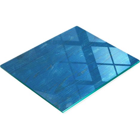 Tabla de cocina de vidrio duradera y elegante con diseño de madera de 60x52 cm. (1/5)