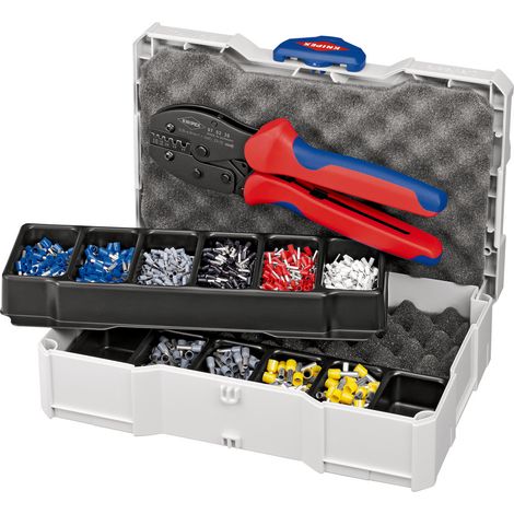 KNIPEX 97 90 23 Crimp-Sortiment für Aderendhülsen 1 x 97 52 38, 7 x Aderendhülsen Sets 265 mm