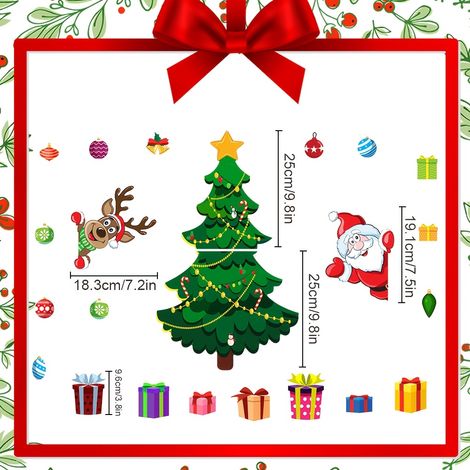 Autocollants magnétiques de Noël pour réfrigérateur, motifs Père Noël, bonhomme de neige et rennes, adaptés à la décoration de Noël du réfrigérateur/garage (1/5)