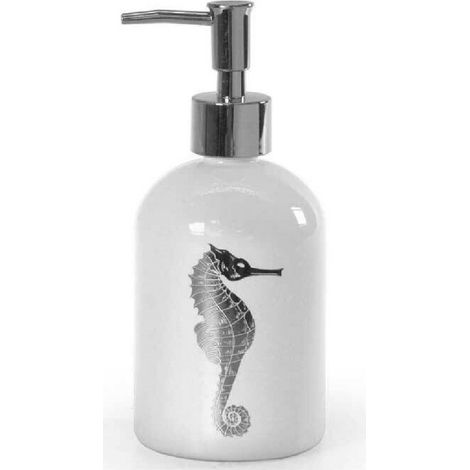 Kaela - Portasapone Liquido Dosatore Silver 450 Ml 8x18cm Vetro Decori Assortiti 775666 - (1/4)
