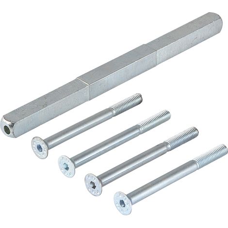 Drückerstiftset - Vierkantstift 8/8,5/8 abgesetzt 130 mm, Stahl verzinkt