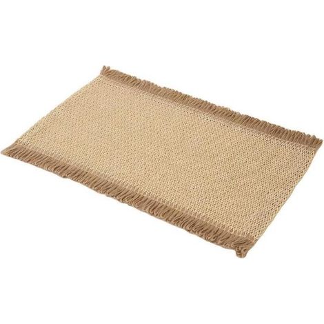 Mantel resistente al calor, Mantel individual de papel con borlas, Cubre mesas, Salvamanteles, Aislante térmico / Resistente al calor, 45 x 30 cm (1/5)