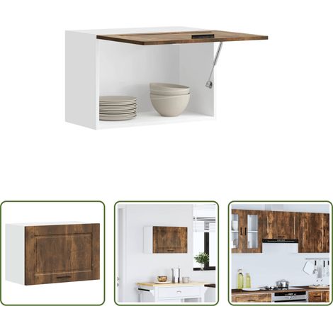 vidaXL Wandmontage -  Küchen-Hängeschrank Porto Räuchereiche Holzwerkstoff (1/5)