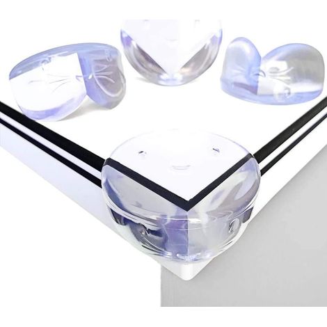 [Lot de 12-Grande] Protections d'Angles, Transparent Bébé de Sécurité Anti-Chocs Protecteur de Coins avec Rebords Arrondis pour Tables et Tout Meubles Pointus,Souple Protections de Coins avec Rés (1/5)