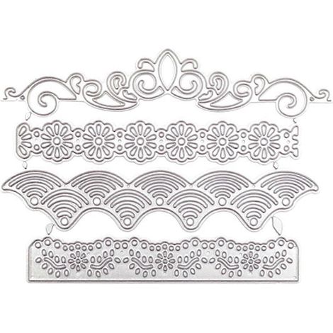 Stanzschablone für Blumenrahmen aus Metall, DIY-Scrapbooking-Album, Papierkarten, Prägeform, Basteldekoration