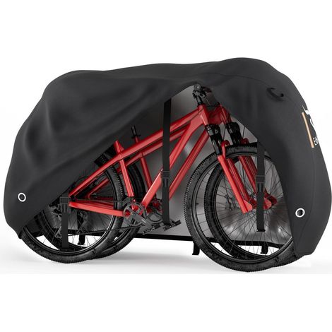 Fahrradabdeckung für 1-2 Fahrräder, 420D wasserdicht, Outdoor, mit Schlossöffnung (1/5)