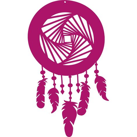 Ciondolo decorativo acchiappasogni rosa con motivo traforato.